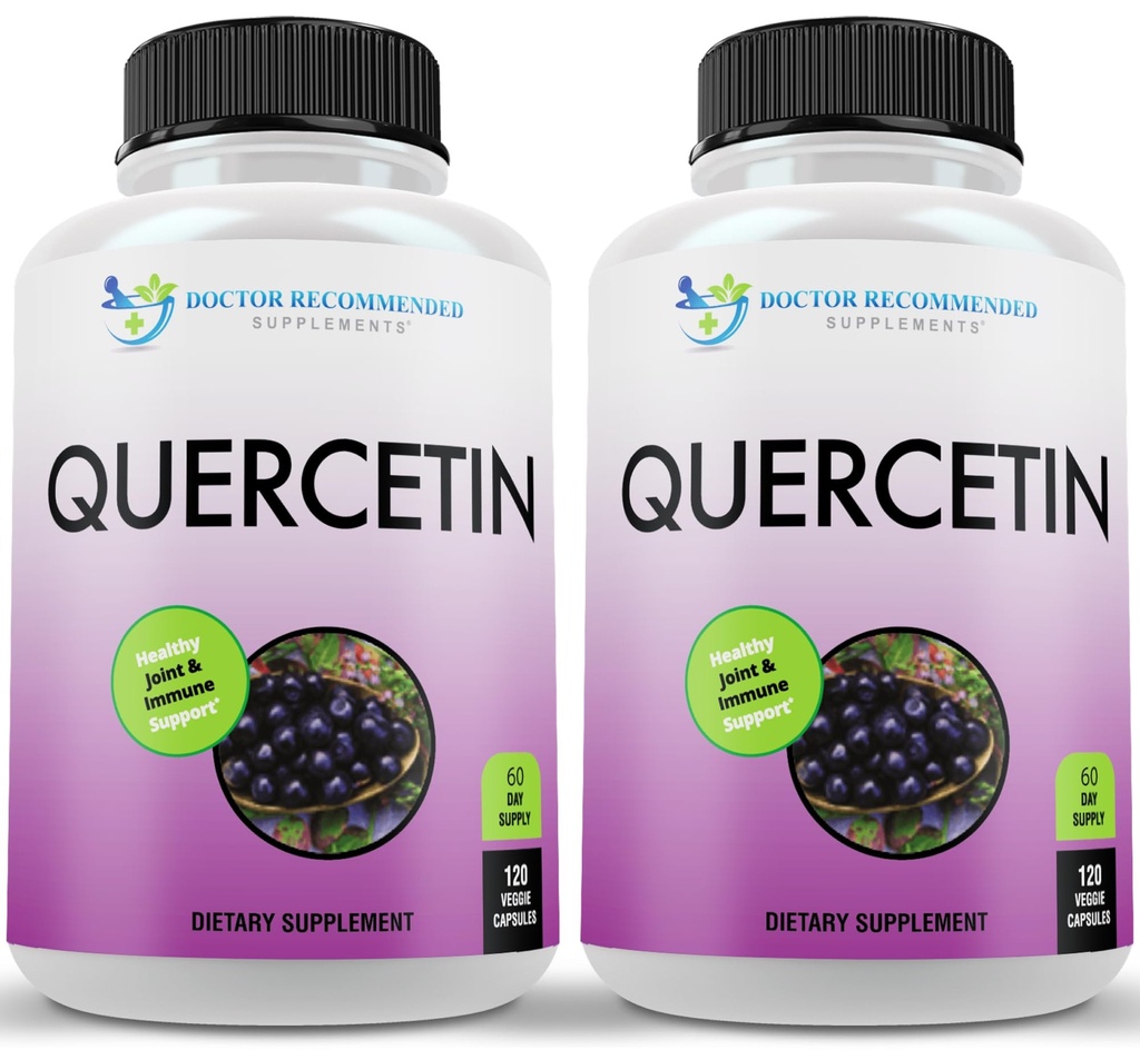 DOKTOR FORSVARINGER Quercetin 1000mg Per Serving - Vitamin Supplement, (Vegan ikke-GMO) (120 Veggie Capsules, Pack of 2)