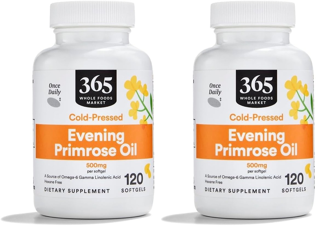 Hele matmarkedet, Aften Primrose Oil 500Mg, 120 Softgels (pakke med 2)