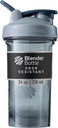 BlenderBottle Shaker Flaske Pro Series Perfekt for proteinshake og pre trening, 24-Ounce, helfarget grå