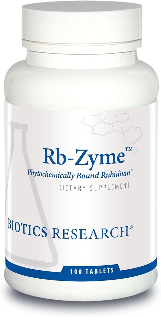 Biotics Research Rb Zyme Hele mat Rubidium Kilde, Ultra Trace Mineral, Glandular Health. 100 tabletter