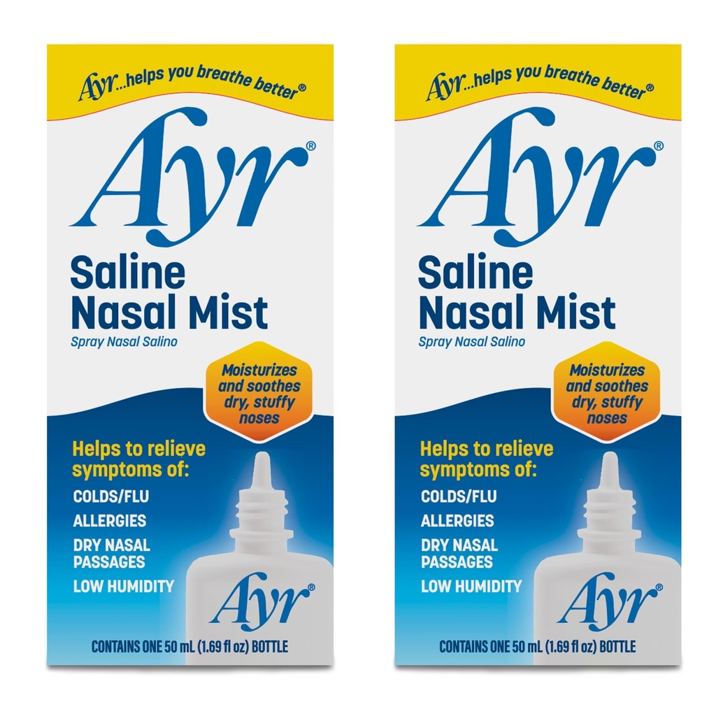 AYR Saline Nasal Mist, 1.69 Fl Oz (pakke med 2)