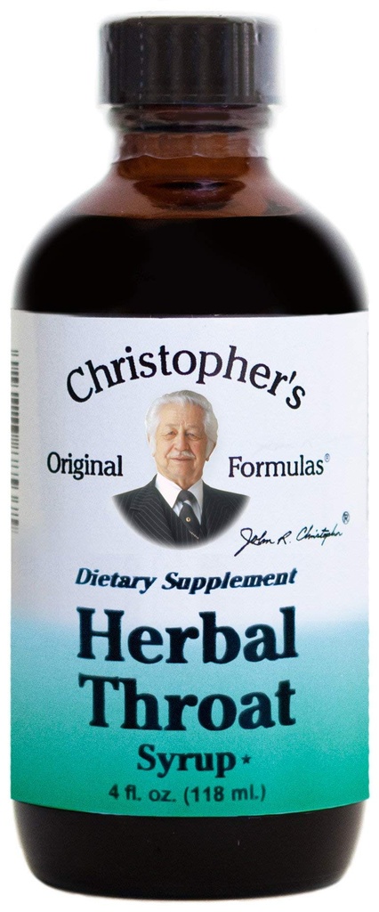 Christopher's Original Formulas Herbal Throat Syrup - 4 oz Gentle, Herbal Støtte for Seasonal Wellness