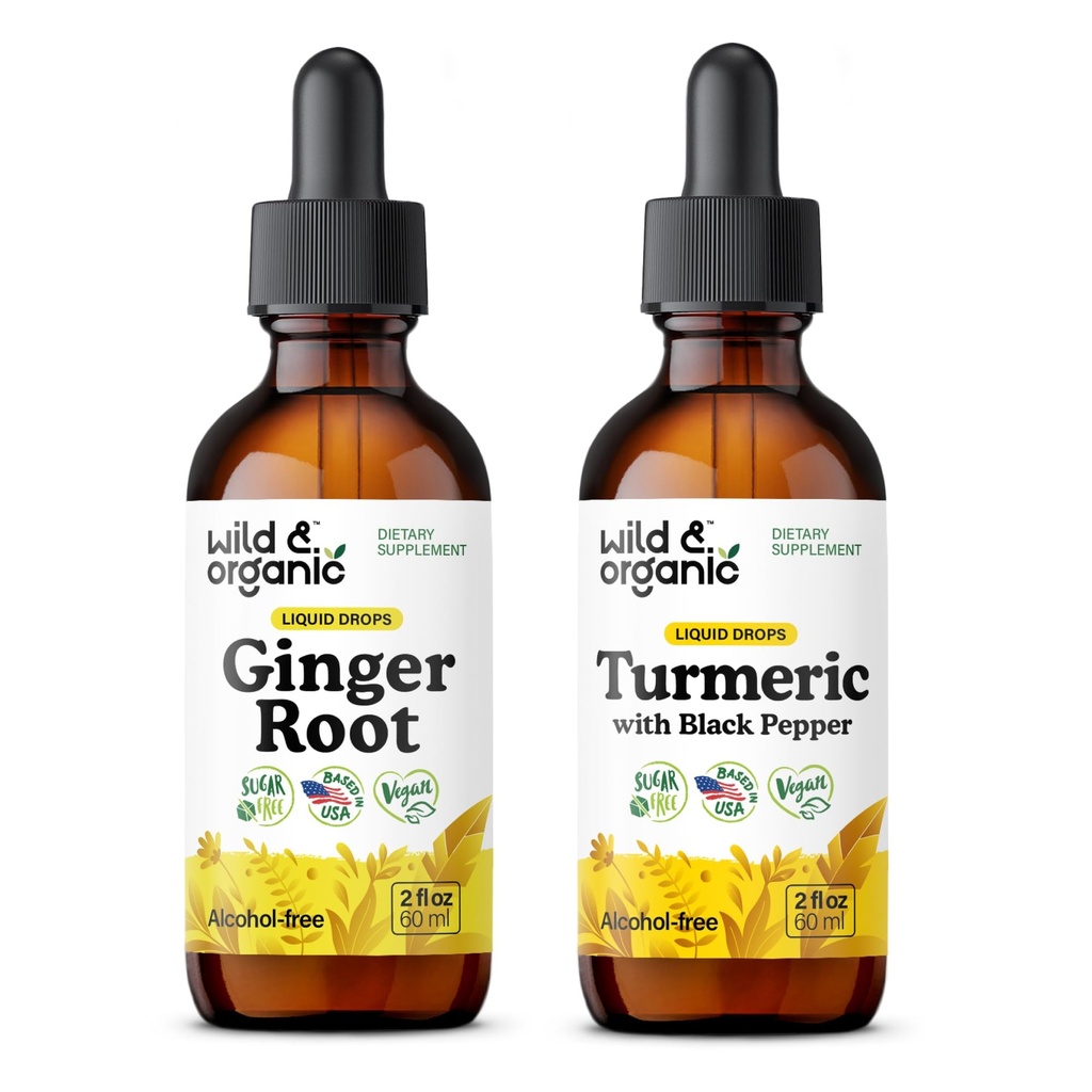 Ginger Root Tinktur 2 fl oz og gurkemeie Tinktur 2 fl oz