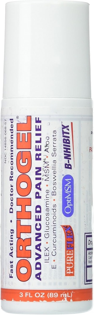 Orthogel Advanced Cold terapi smerte relief Gel Roll on, 3 oz (pakke med 3)