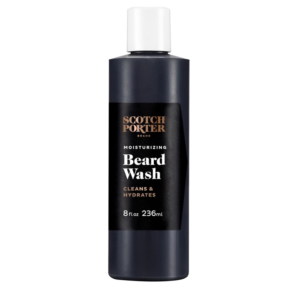 Skotsk Porter Moisturizing Beard Vaske - Rense, Frisk, Hydrate & Soften Coarse, Tørr ansiktshår mens beskytte huden for en Fuller / sunnere-looking Beard - Original Scent, 8 oz. Flaske