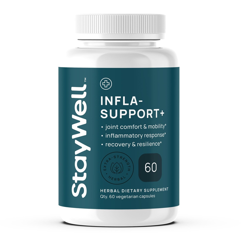 Infla-Support Plus- 750mg Herbal Supplement Blend med Curcumin og Ashwagadha Extract, Shatavari, Kavach, Fenugreek, Pipali, Guduchi, Shilajit, Goshura og Sunthi 60ct