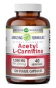 Amazing Formler Acetyl L-karnitin Hcl Supplement | 500 Mg Per Serving | 120 Veggie kapsler Supplement | Ikke-GMO | Glutenfri | Laget i USA