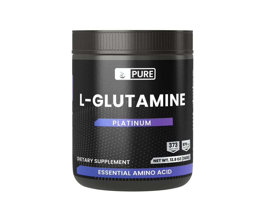 Rene originale ingredienser L-Glutamin pulver, (12 oz), naturlig aminosyre, flavoress, alltid ren