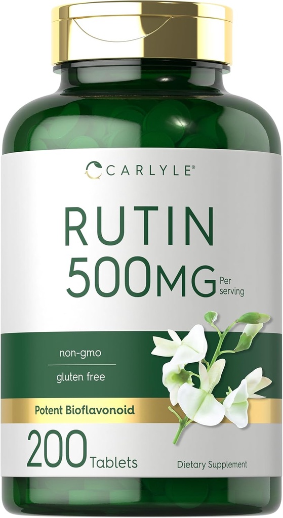 Carlyle Rutin Supplement 500 mg | 200 tabletter | Vegetarisk, ikke-GMO, Glutenfri
