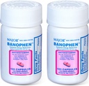 MAJOR Banohpen - komplett Allergy Medisin - Diphenhydramine HCI 50 mg - Antihistamin - 100 kapsler (2 Pack)