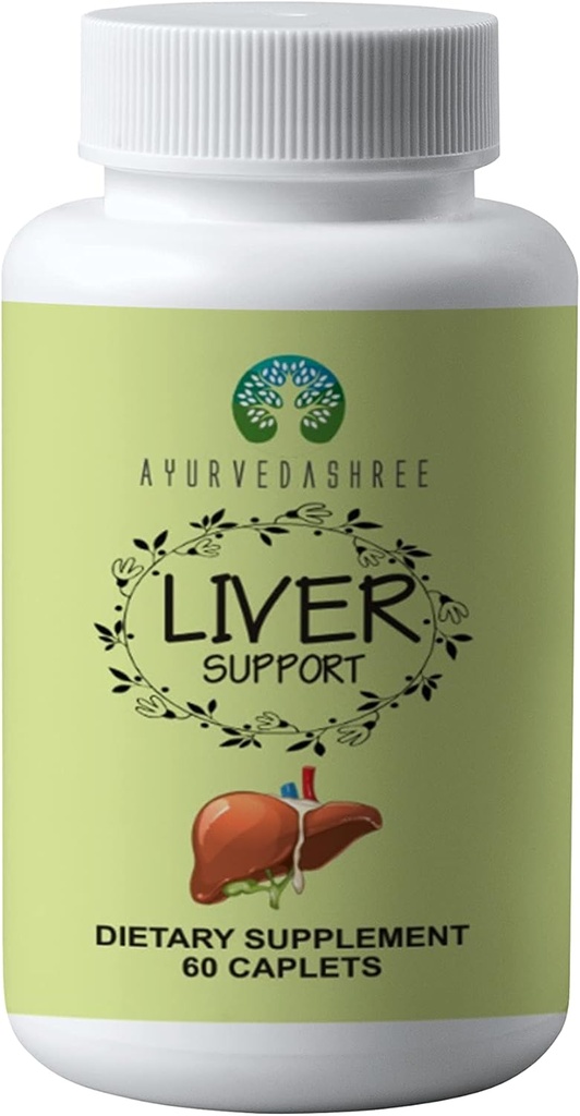 Liver Support Herbal Ayurvedic Supplement, støtter sunn lever, blanding av 13 kraftige urter, Vegan, Glutenfri, 60 kapell