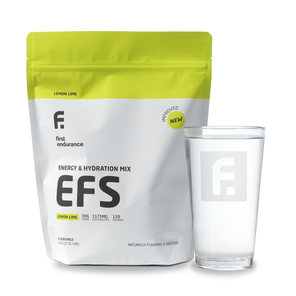 Efs Hydration & Endurance Drink Mix - Premium karbohydrater for energi og ytelse, elektrolyserer for rask rehydrering og løping, sykling og triatlon ernæring | Isotonisk energi drivstoff | Lemon-Lime