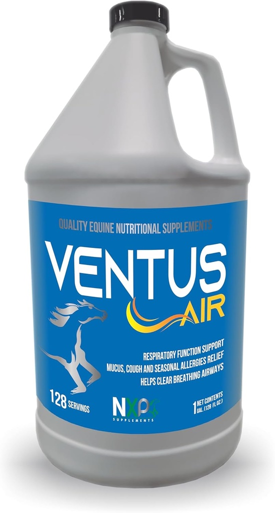 Ventus Air - pustestøtte Mucus Cough Allergies Supplement for hester av NXP Kosttilskudd - 1 Gallon (128 oz)