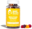 Baby Blues Brightside vitamin D3 Gummies – høy potens immune, Mood & Bone Support – Peach Mango Strawberry – postnatal Vegansk Supplement for mødre – ikke-GMO, Gelatin-fri