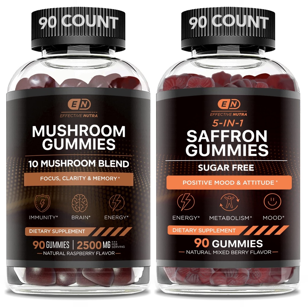 EFFEKTIV NUTRA Mushroom Gummies & Saffron Gummies