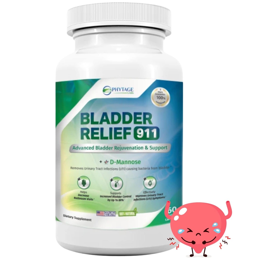Blader Relief 911 avgiftsgivende styrke - for menn og kvinner gir blader støtte, 60 Veggie Capsules