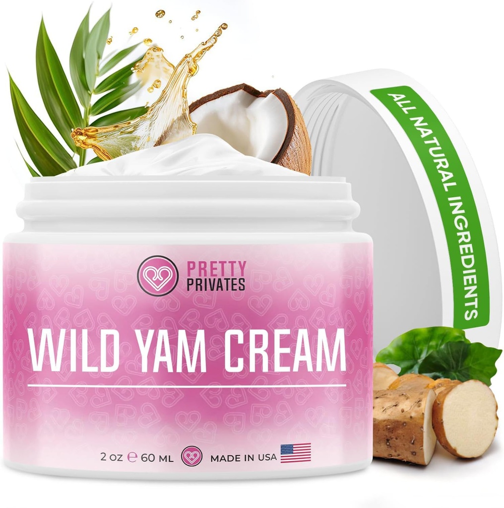 Organic Wild Yam Cream for Hormon Balance - Naturlig Wild Root for Hormone Support - Komfort Mood Sleep Menstruell støtte for kvinner med Wild Yam Oil