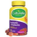 Culturelle Daily Probiotic Gummies for kvinner og menn, Berry Flavor, 52 greve, naturlig laget daglig probiotika + Prebiotic for digestiv helse, ikke-GMO & Vegansk