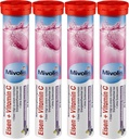 Mivolis Jern + Vitamin C-effervescent tabletter - Kosttilskudd 4 Pakker x 20 PCs