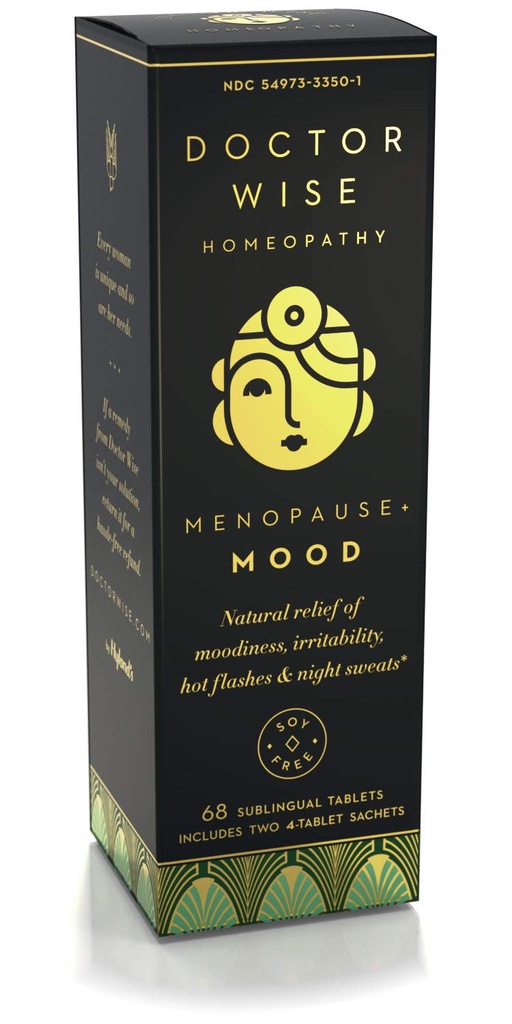 Hylands doktor Wise Mood Gentle Naturlig Relief av Moodiness Irribility Hot Flashes og natten sviter raske oppløsning tabletter, 68 teller