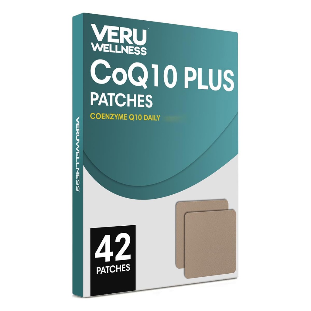 Veru Wellness CoQ10 Plus Daily - Selvklebende Coenzym Q10, 8-10 timer (42 dager)