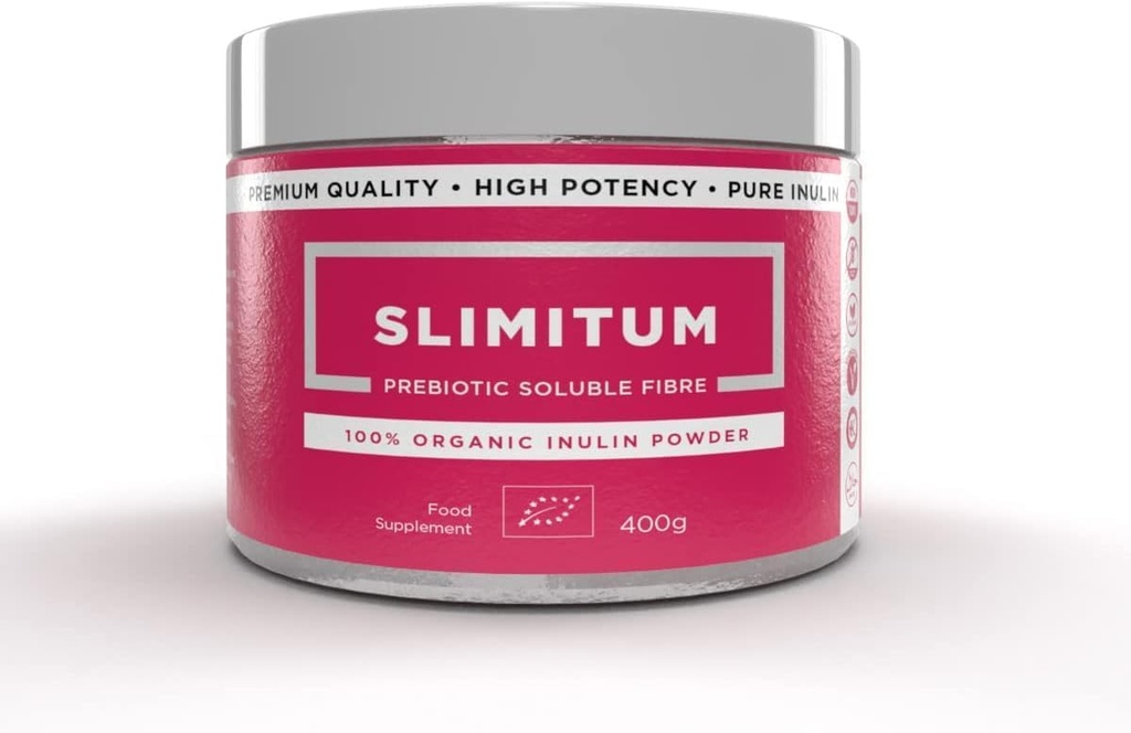 SLIMTUM Organic Inulin Powder (Agave) - 01 Pack Inulin Prebiotiske Fiber for Colon og Gut Helse, Premium kvalitet, Intestinell støtte - 400g