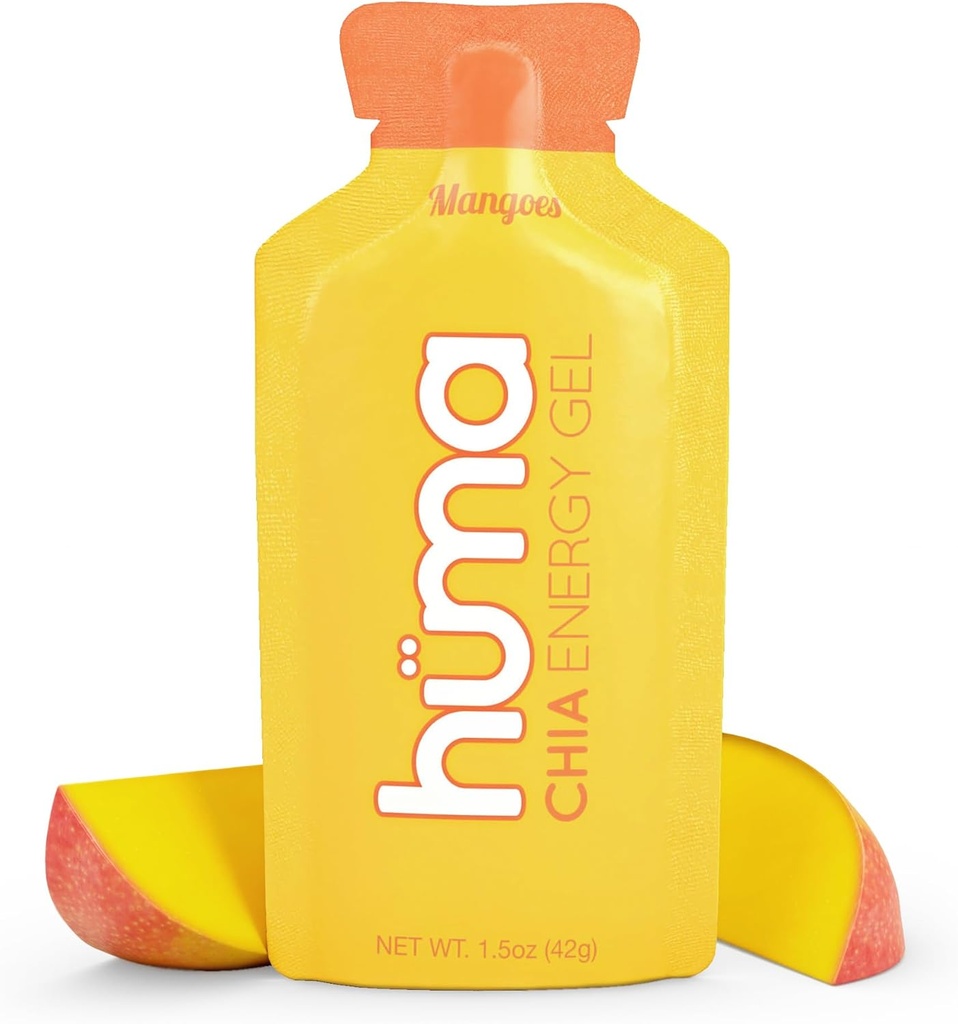 Huma Chia Energy Gel, Mangoes, 12 Gels - Premier Sport Ernæring for utholdenhetsøvelse