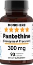 MONOHERB Pantethin 300 mg per kapsel - 90 vegetariske kapsler