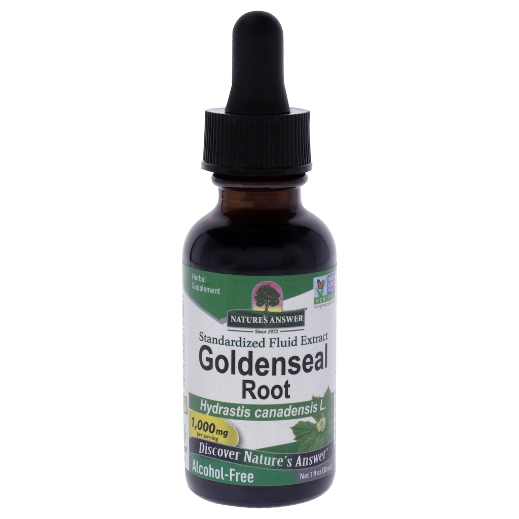 Naturens svar Goldenseal Root | Herbal Supplement | Støtter et sunt immunsystem | Glutenfri og alkoholfri 1oz