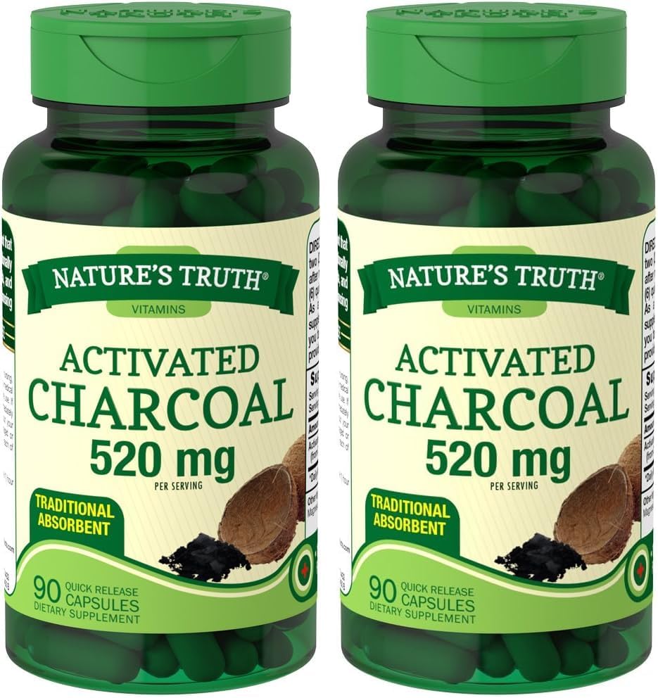 Naturens sannhet aktivert Charcoal, 2 pakke