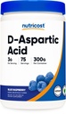 Nutricost D-Aspartic Acid (DAA) pulver 300G (blå bringebær) - Flavored D-Aspartic Acid pulver Supplement
