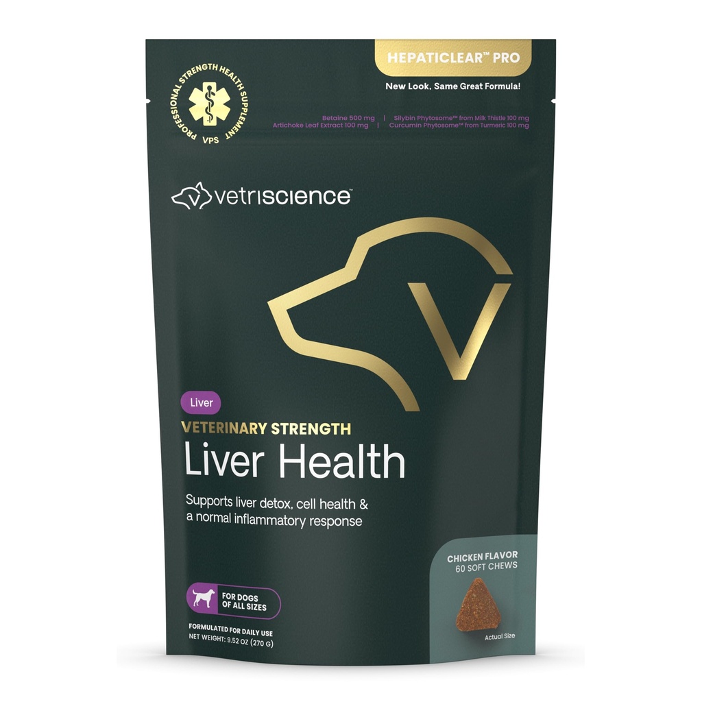 Veterinær styrke lever helse Chews - Canine Liver Care Supplement for detox støtte - Hunde Supplement - støtter immunsystem - Ingen faste nødvendig - 60 greve