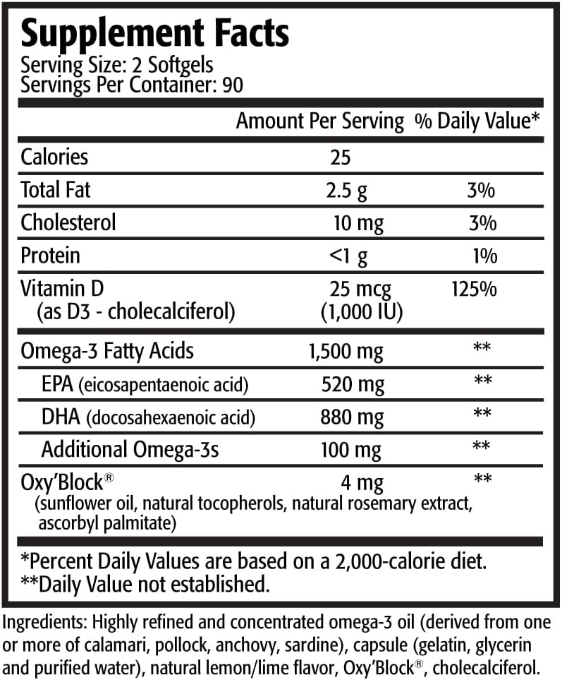 Res-Q 1250+ Omega-3 & vitamin D3 Fish Oil Kapsler 3-pakke