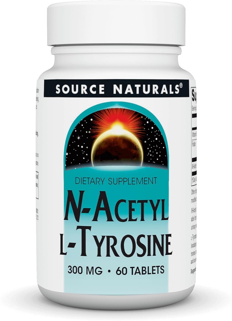 Kilde Naturals N-Acetyl L-tyrosin kosttilskudd, 300 mg - 60 tabletter
