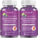 Mulitea Glukosamine Chondroitin Gummies - Ekstra styrke felles støtte Supplement med MSM & Elderberry for naturlig felles, antioksidant immunstøtte for voksne, menn og kvinner-sugar-fri (2 pakke)