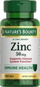 Naturens Bounty Zinc 50 mg immunsystem, hud, og antioksidant helse støtte | bidrar til DNA formasjon | vegetarisk, ikke-GMO, Glutenfri | 100 kapell, 1 servering per dag for daglig helse