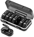 Weekly Pill Organizer 2 ganger om dagen, PM Pill Organizer 7 dager, Portable Pill Case 14 dager, Moisture Proof Large Pill Dispenser, Stor reisepille Box for vitaminer Kosttilskudd (svart)
