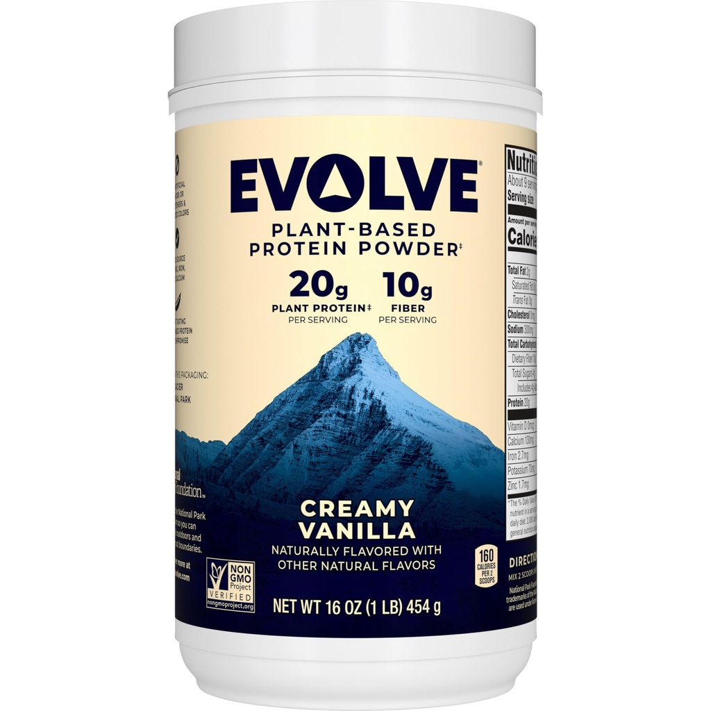 Evolve protein pulver, ideell vanilla, 20g protein, 1 pund