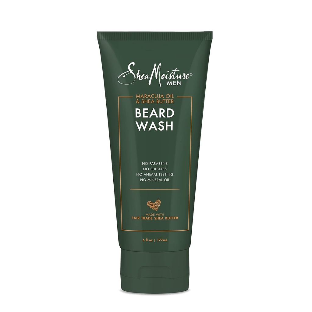 SheaMoisture Skjegg Vaske for fulle Skjegg - Maracuja Olje & Shea Smør til dyp ren og forfriskning - 6 oz