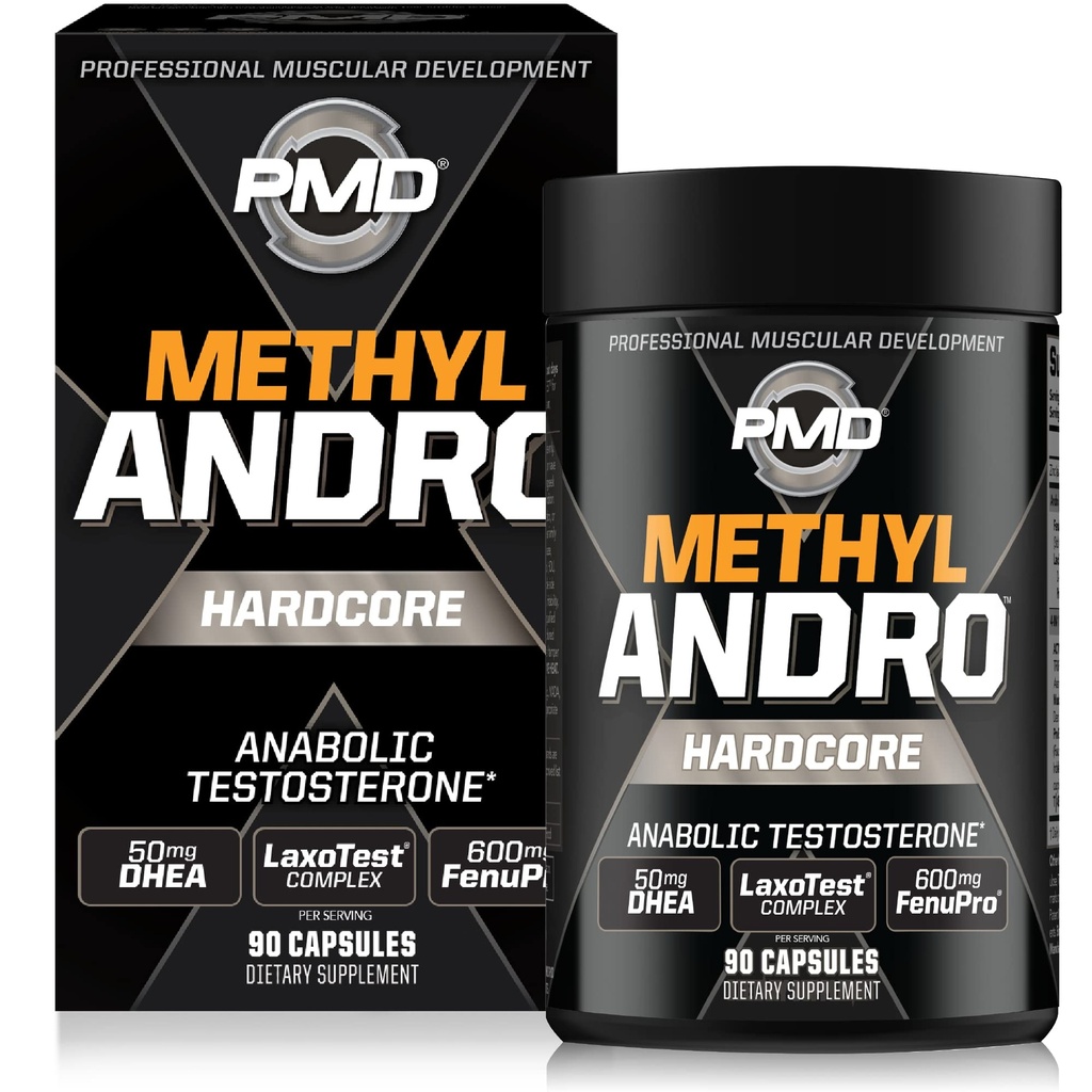 PMD Sports Metyl Andro med DHEA forsterker testosteron for lean muskelvekst og styrke gevinster-vektløfting og trening ytelse-dietary kosttilskudd (90 vegetariske kapsler)