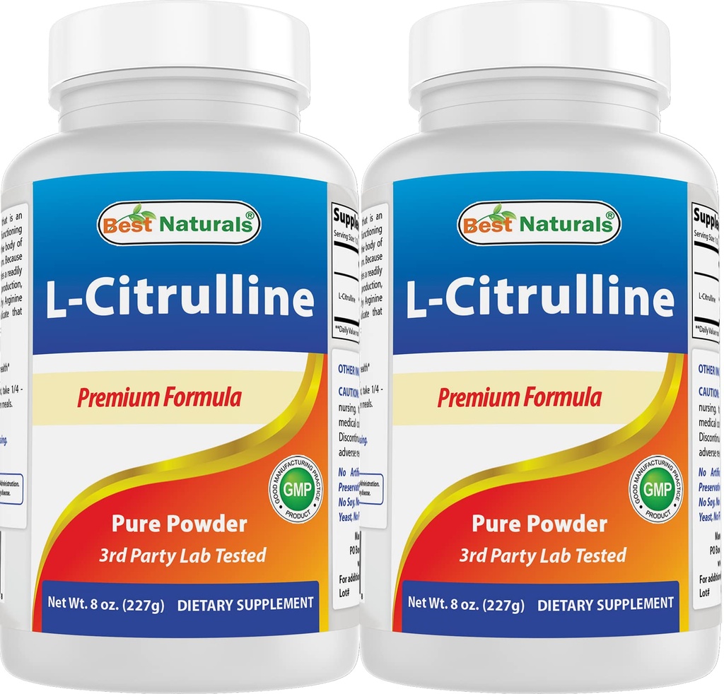 Beste Naturals L-Citrullin pulver 8 OZ (8 OZ (pakke med 2))