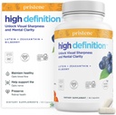 Høy definisjon Hjerne + Øyevitaminer for hukommelse, fokus og konsentrasjon, Lutein & Zeaxanthin (25mg/5mg) for å beskytte øynene dine fra blått lys og skjermer, Bilbær Supplement for å støtte BDNF