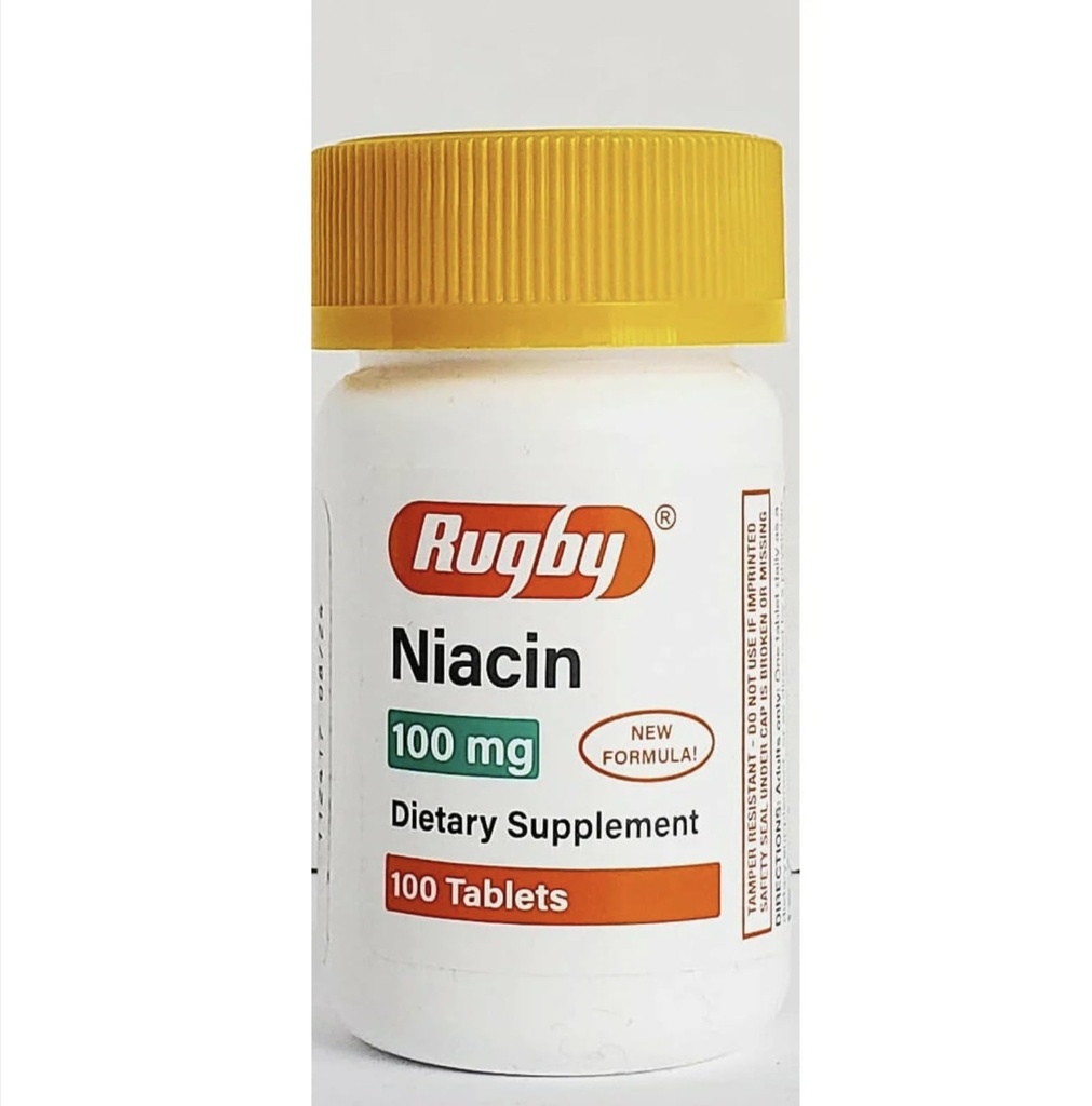 Spesialpakke med 5 -NIACIN TAB 100MG Rugby 100TB Watson Labs, INC (PSI) NO Post