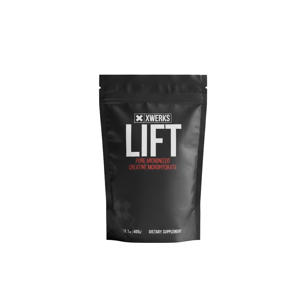 Xwerks løfte mikronisert kreatinmonohydrat pulver, uslavorert, 80 serveringer, 100% ren naturlig 5000 mg kreatin formel, høy løselig masse gevinster supplement, pre trening for muskelvekst gjenoppretting