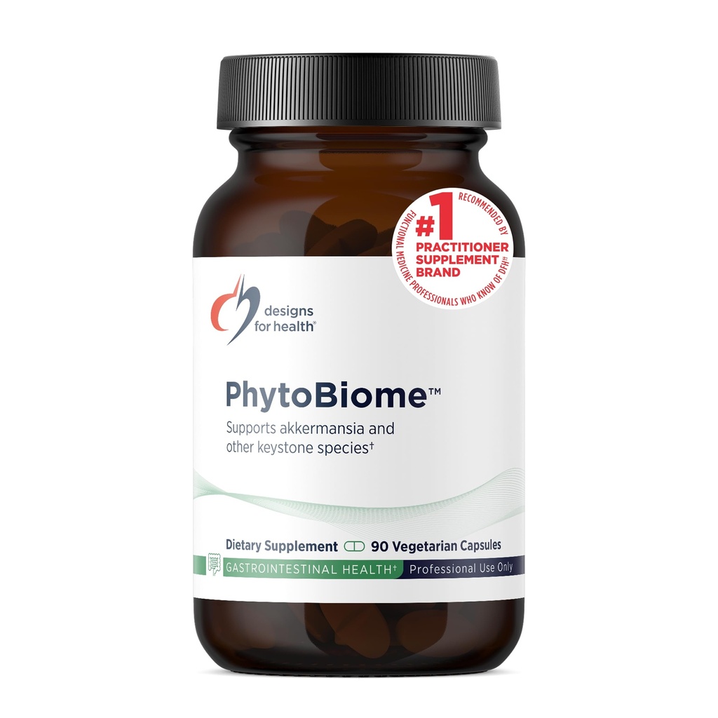 Designer for helse PhytoBiome - Polyfenoler Supplement Gut Microbiome Support - Tradisjonell Prebiotiske Alternativ til støtte generell Gut helse - Digestion Supplement (90 kapsler)