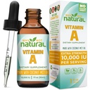 Hvorfor ikke naturlig vitamin A dråper 10000 IE - flytende retinyl Palmitat med kokosnøtt MCT olje, vegansk VIT A Supplement for huden - 1 oz sublingual tinktur