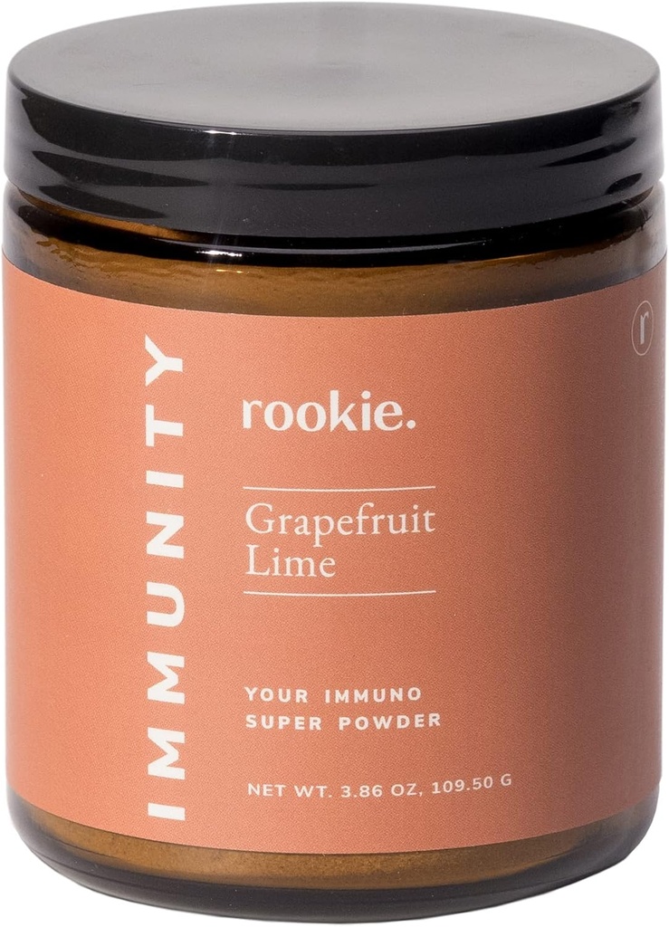 Immunitetssykhet Forebyggende Boost Powder by Rookie Wellness, Inkluderer vitamin D, eldrebær, Ginger, naturlig velvære Remedy vitaminer Supplement, Grapefrukt og Lime Flavor (30 Serverer Jar)