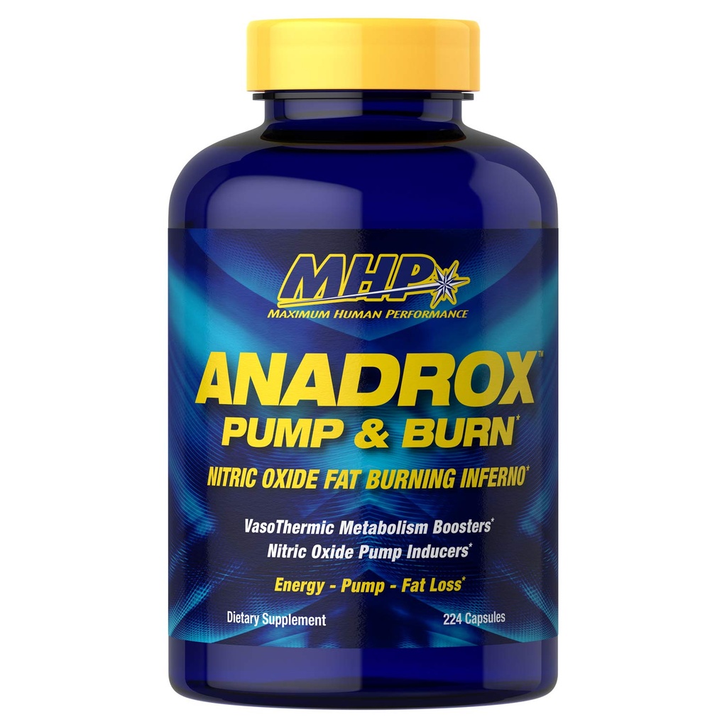 MHP Anadrox Pump & Brenne, Nitric Oxid fettforbrenning Inferno, 224 kapsler