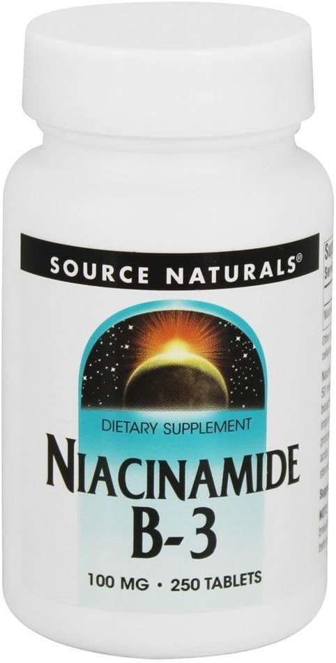 Kilde Naturals Niacinamide B-3 100 mg metabolsk støtte - 250 tabletter