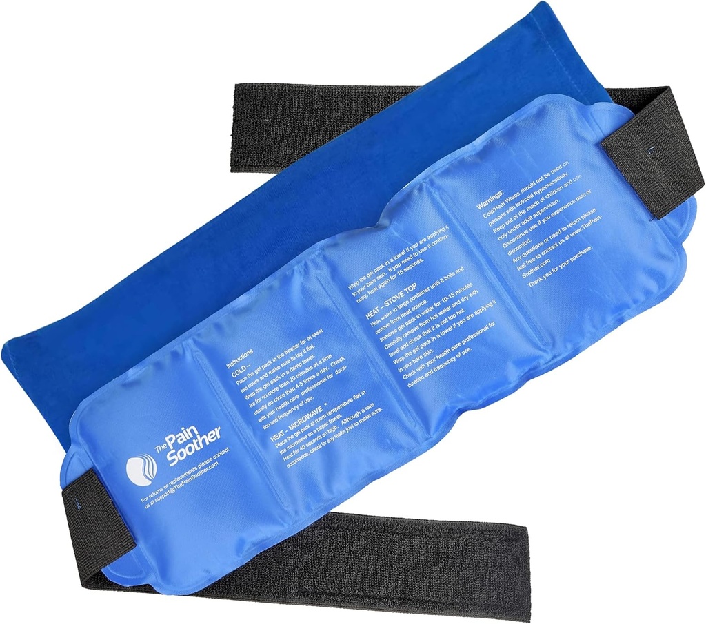 Overdimensjonell Reusable Hot & Cold Gel Ice Pack Wrap for varm komprimering og kald terapi for Hip, Ankle, Tilbake, Skulder, Knee, Arm, Hals, Elbow,